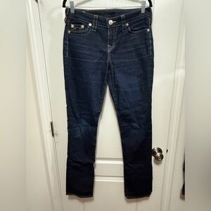 True Religion Avery Straight Jeans women’s 29 dark blue‎ USA stretch denim